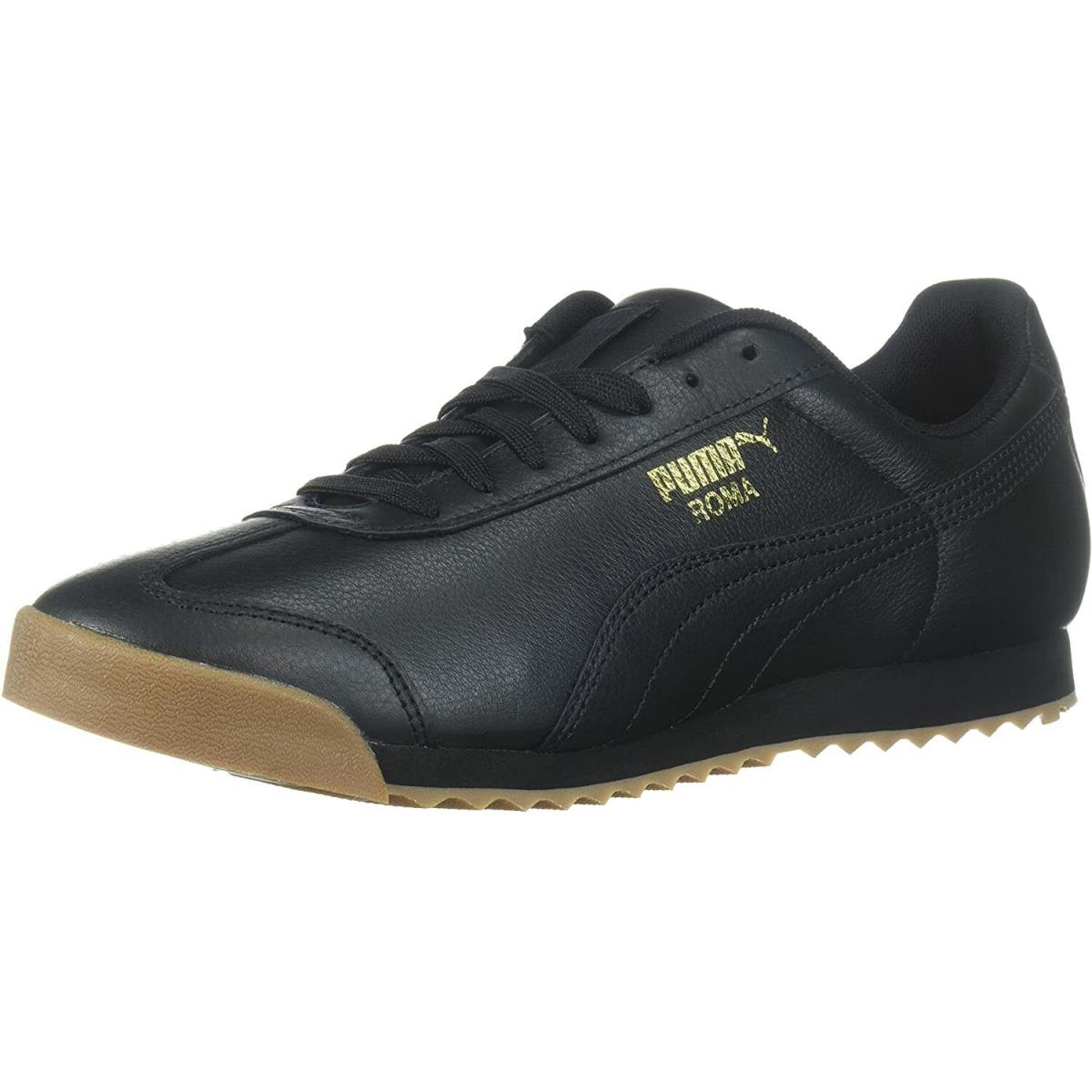 Puma Men`s Roma Classic Gum Sneakers - Teamgold Black