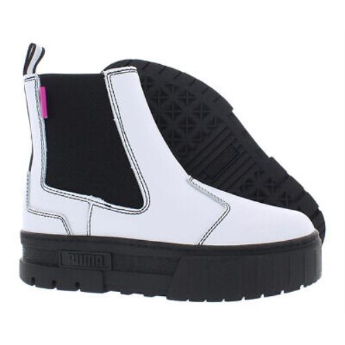 Puma Mayze Chelsea Pop Womens Shoes Size 6.5 Color: White/black - White/Black, Main: White