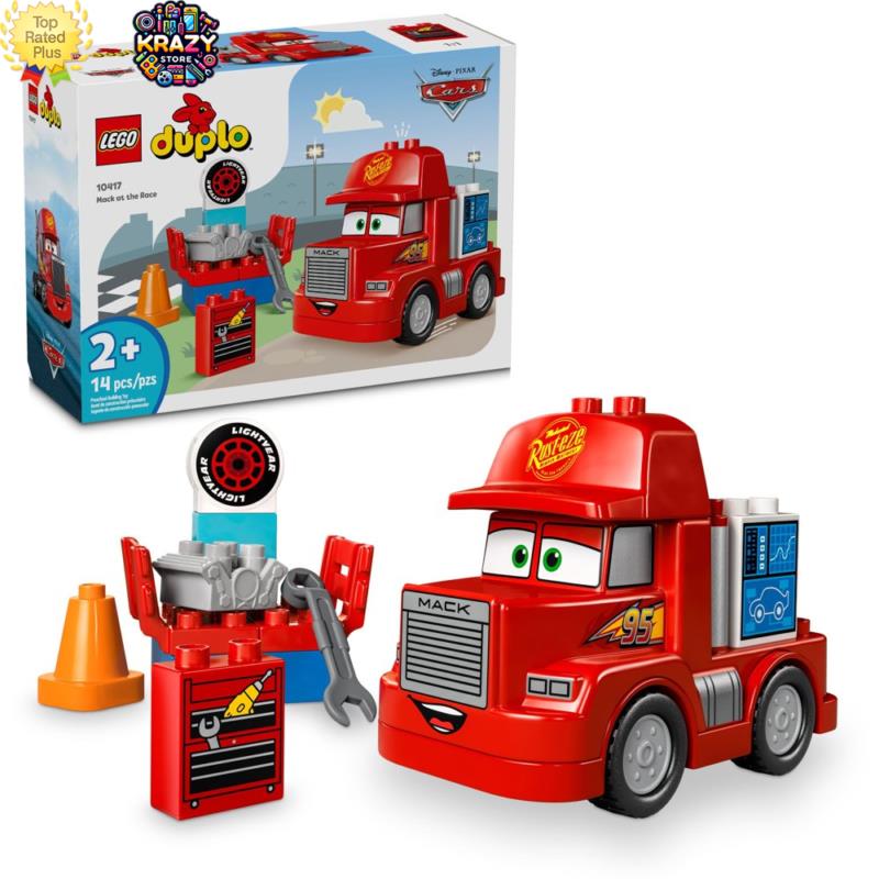 Disney Pixar Cars Mack at The Race Building Set - Toddler Toy For Learning and P