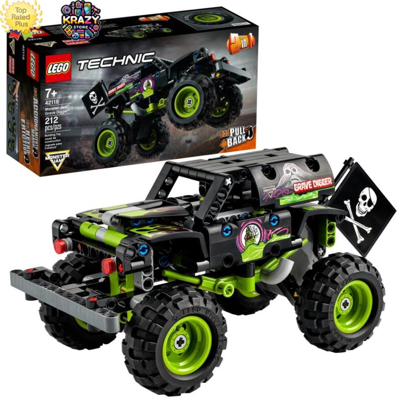 Lego Technic Monster Jam Grave Digger 42118 Transforming Truck Toy Into Off-road