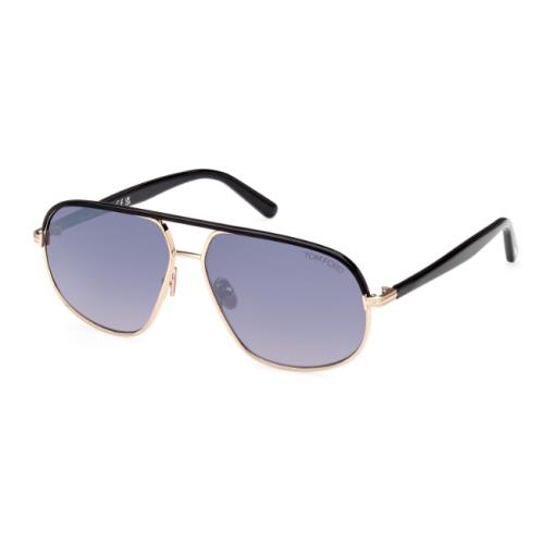 Tom Ford FT1019 Maxwell 28B Rose Gold-shiny Black/smoke Gradient Sunglasses