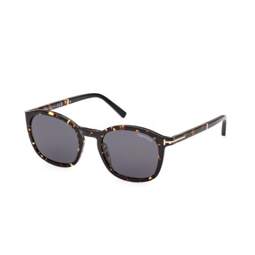 Tom Ford FT1020 Jayson 52A Dark Havana/smoke Square Men`s Sunglasses