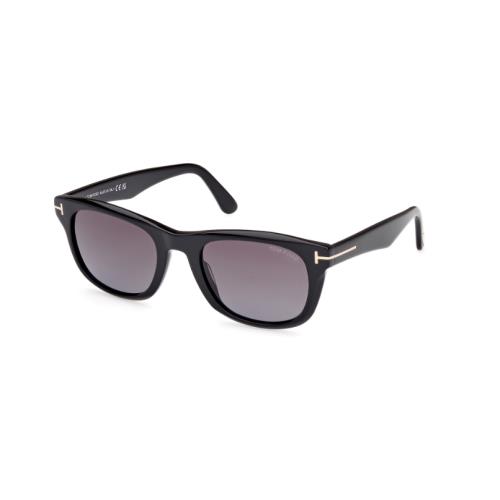 Tom Ford Kendel FT1076 01B Shiny Black/smoke Gradient Men`s Sunglasses