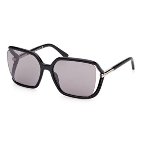 Tom Ford SOLANGE02 FT1089 01C Shiny Black/smoke Butterfly Women`s Sunglasses