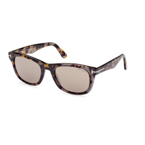 Tom Ford Kendel FT1076 55L Coloured Havana/roviex Square Men`s Sunglasses