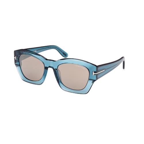 Tom Ford Guilliana FT1083 90L Shiny Blue/roviex Mirrored Women`s Sunglasses