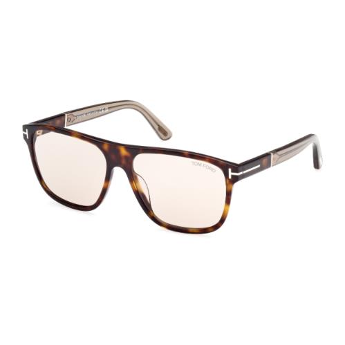 Tom Ford FT1081 52E Dark Havana/shiny Beige Brown Photochromic Men`s Sunglasses