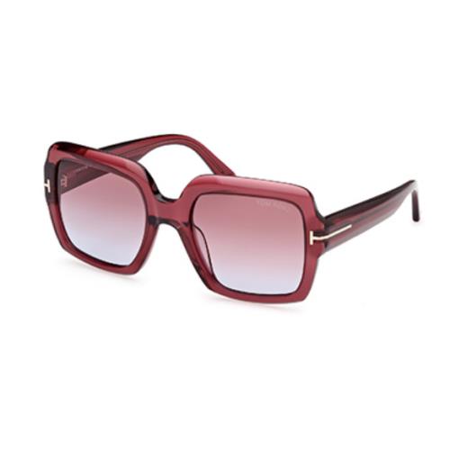 Tom Ford Kaya FT1082 66Y Shiny Dark Red/violet Square Women`s Sunglasses