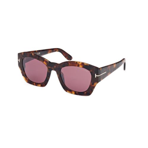 Tom Ford Guilliana FT1083 52T Dark Havana/bordeaux Mirrored Women`s Sunglasses