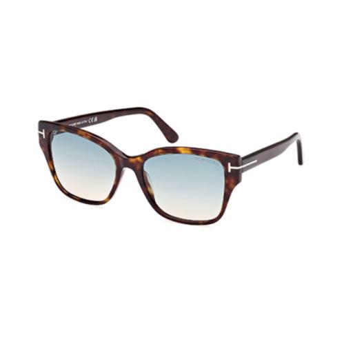 Tom Ford Elsa FT1108 52P Dark Havana/green Square Women`s Sunglasses