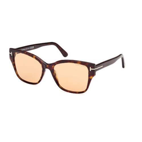 Tom Ford Elsa FT1108 52E Dark Havana/brown Square Women`s Sunglasses