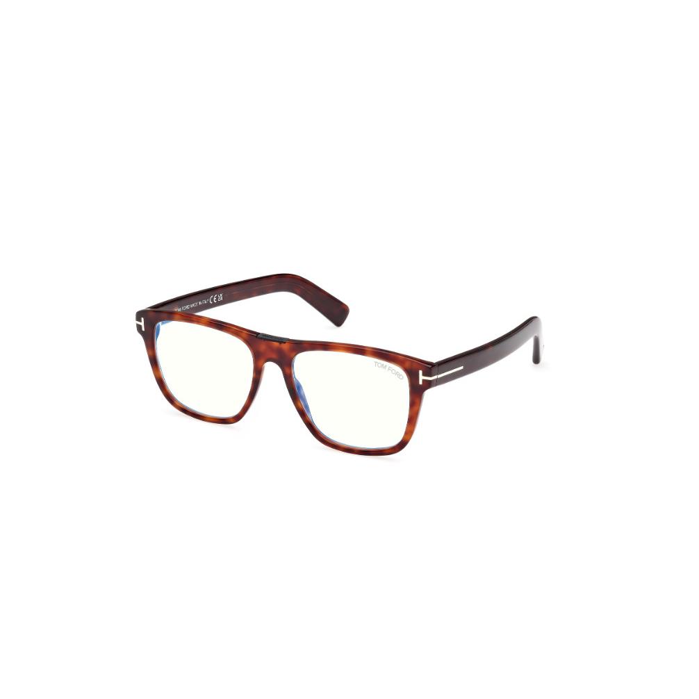 Tom Ford FT5902 054 Red Havana Square Men`s Eyeglasses