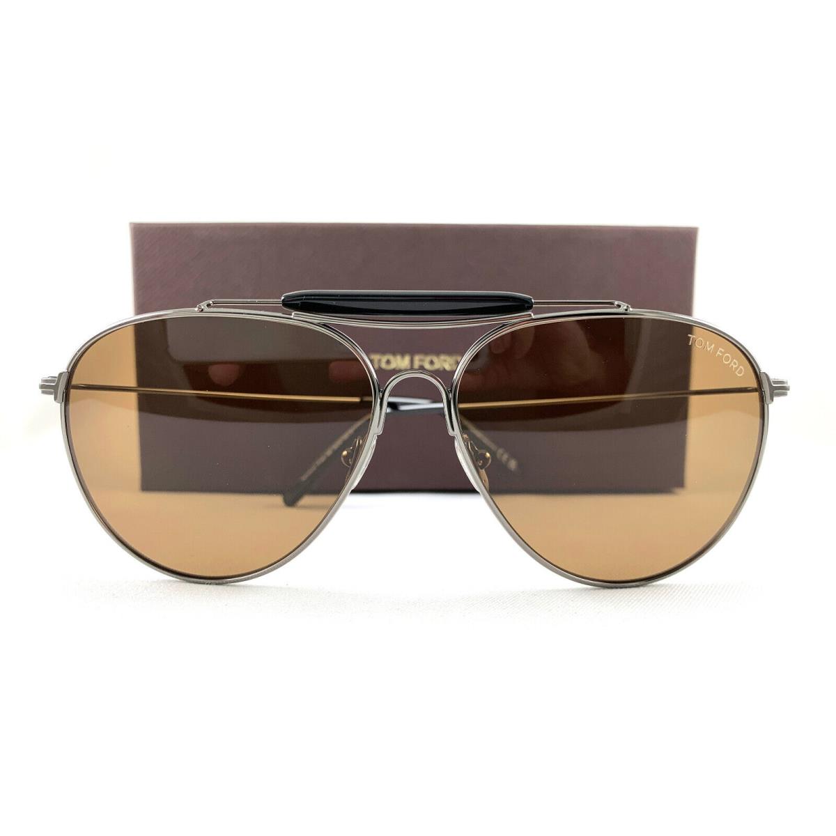 Tom Ford Sunglasses FT0995/S Raphael-02 Gunmetal 08E Brown TF995