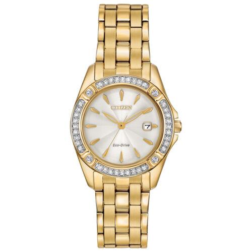 Citizen Womens 28mm Mother-of-pearl Dial Eco-drive Solar Watch EW2352-59P