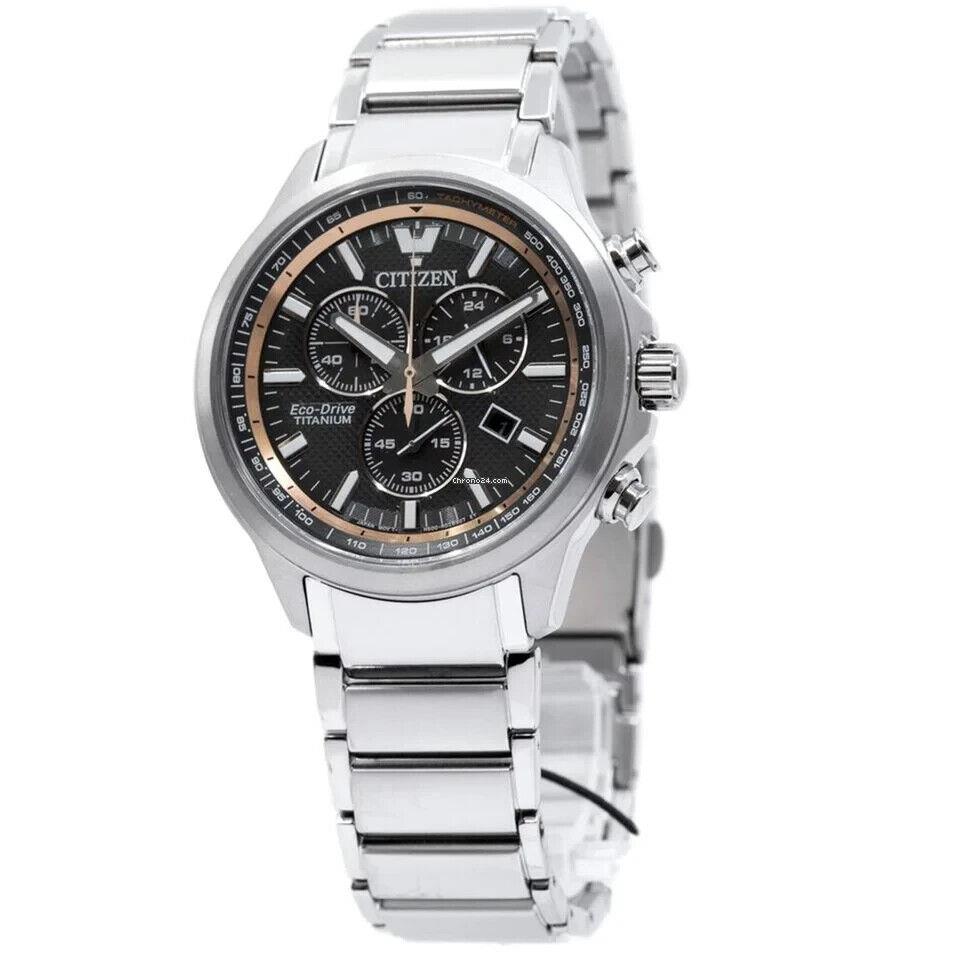 Citizen Silver Mens Chronograph Watch AT2470-85H