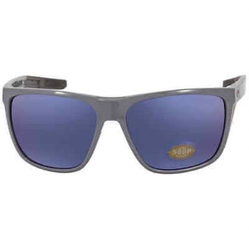 Costa Del Mar Ferg XL Blue Mirror Polarized Mens Sunglasses 6S9012 901211 62 - Frame: Grey, Lens: Blue