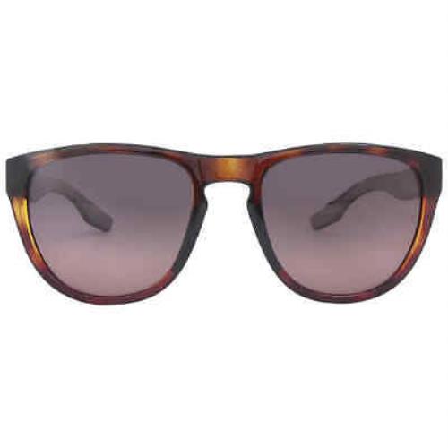 Costa Del Mar Irie Rose Gradient Polarized Glass Oval Unisex Sunglasses 6S9082 - Frame: Brown, Lens: Pink