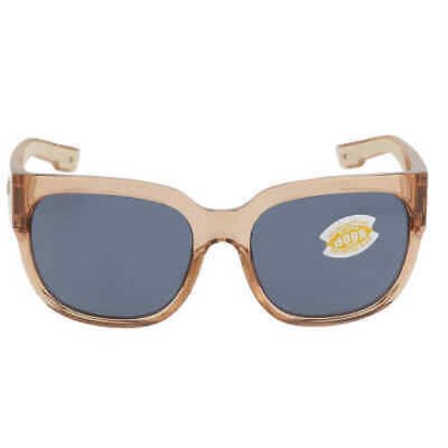 Costa Del Mar Waterwoman 2 Grey Polarized Polycarbonate Ladies Sunglasses Wtr - Frame: Brown, Lens: Grey