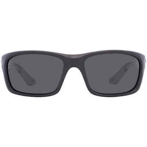 Costa Del Mar Jose Pro Grey Polarized Glass Men`s Sunglasses 6S9106 910604 62 - Frame: Black, Lens: Grey
