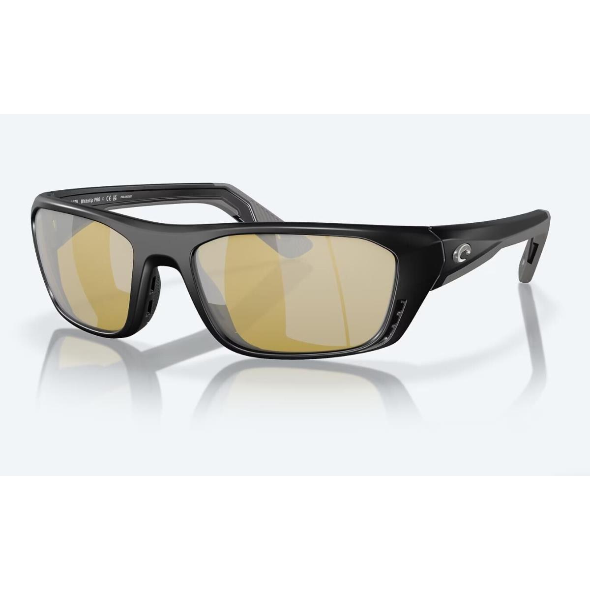 Costa Del Mar Whitetip Pro Black Sunrise Silver Mirror Polarized Glass 580G