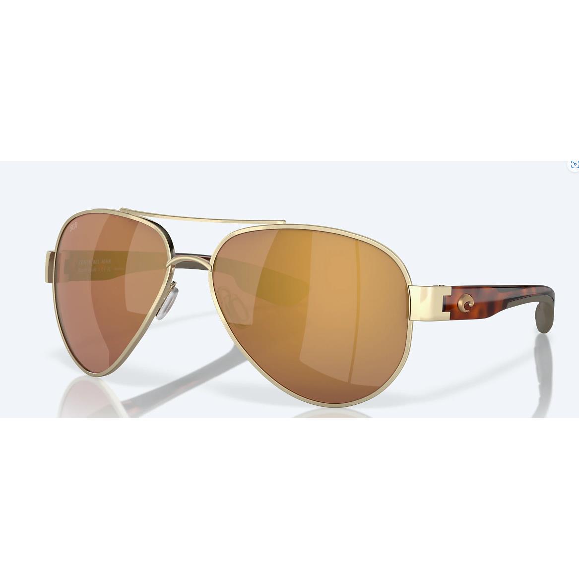 Costa Del Mar South Point Sunglasses Brushed Gold Gold Mirror 580g Glass