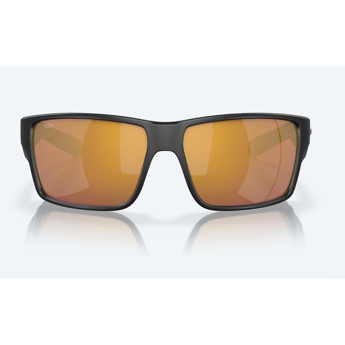 Costa Del Mar Reefton Pro Matte Black / Gold Mirror Polarized Glass 580G