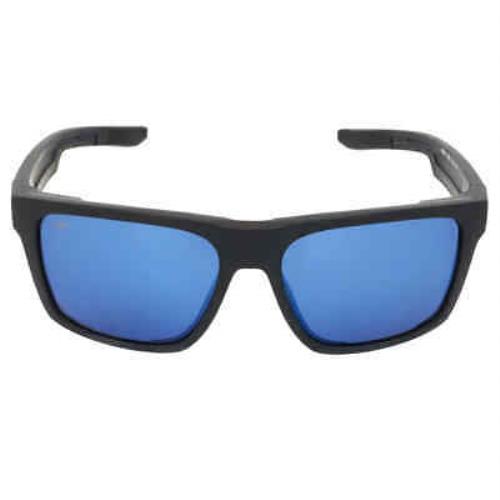 Costa Del Mar Lido Blue Mirror Polarized Polycarbonate Men`s Sunglasses 6S9104 - Frame: Black, Lens: Blue