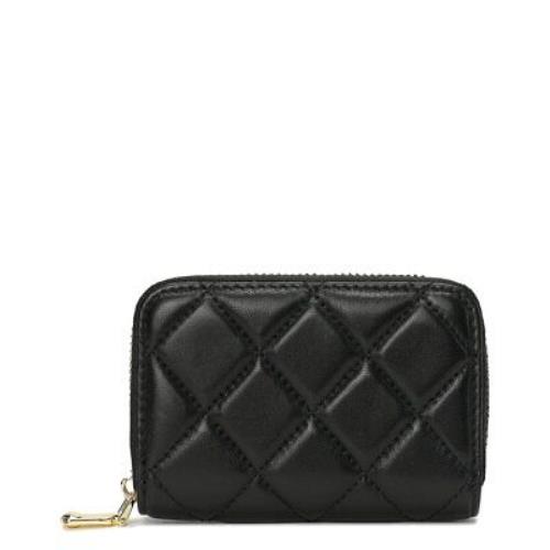 Chanel Tiffany Fred Paris Quilted Leather Card Holder Women`s Black