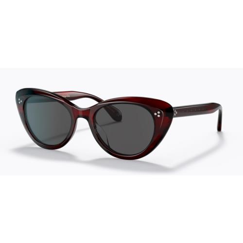 Oliver Peoples OV5415SU 1675R5 Bordeaux Bark/dark Grey Cateye Women`s Sunglasses