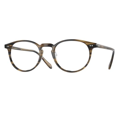 Oliver Peoples Riley-r OV5004 1719 Olive Smoke Round 47mm Men`s Eyeglasses