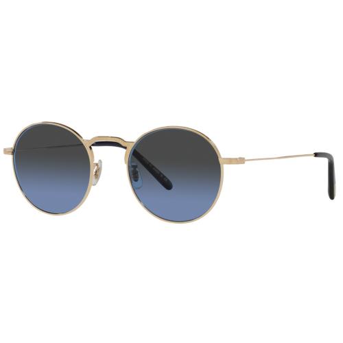 Oliver Peoples Weslie Sun OV1282ST 5292P4 Gold/dark Azure Round Men`s Sunglasses