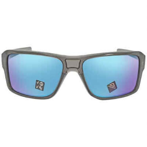 Oakley Double Edge Polarized Prizm Sapphire Rectangular Men`s Sunglasses OO9380 - Frame: Gray, Lens: Blue