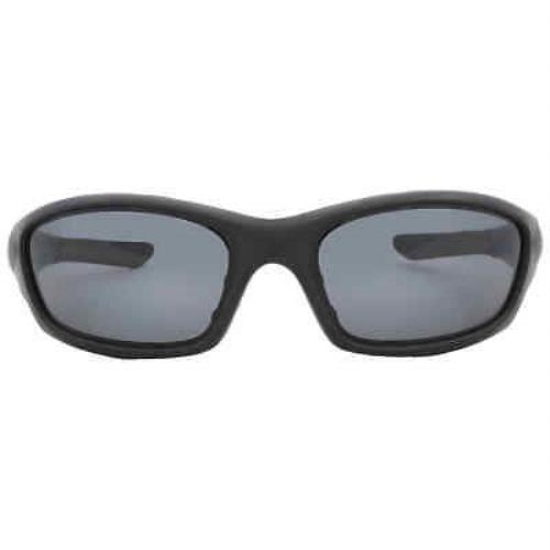Oakley SI Straight Jacket Grey Polarized Rectangular Men`s Sunglasses OO9039 - Frame: Black, Lens: Gray
