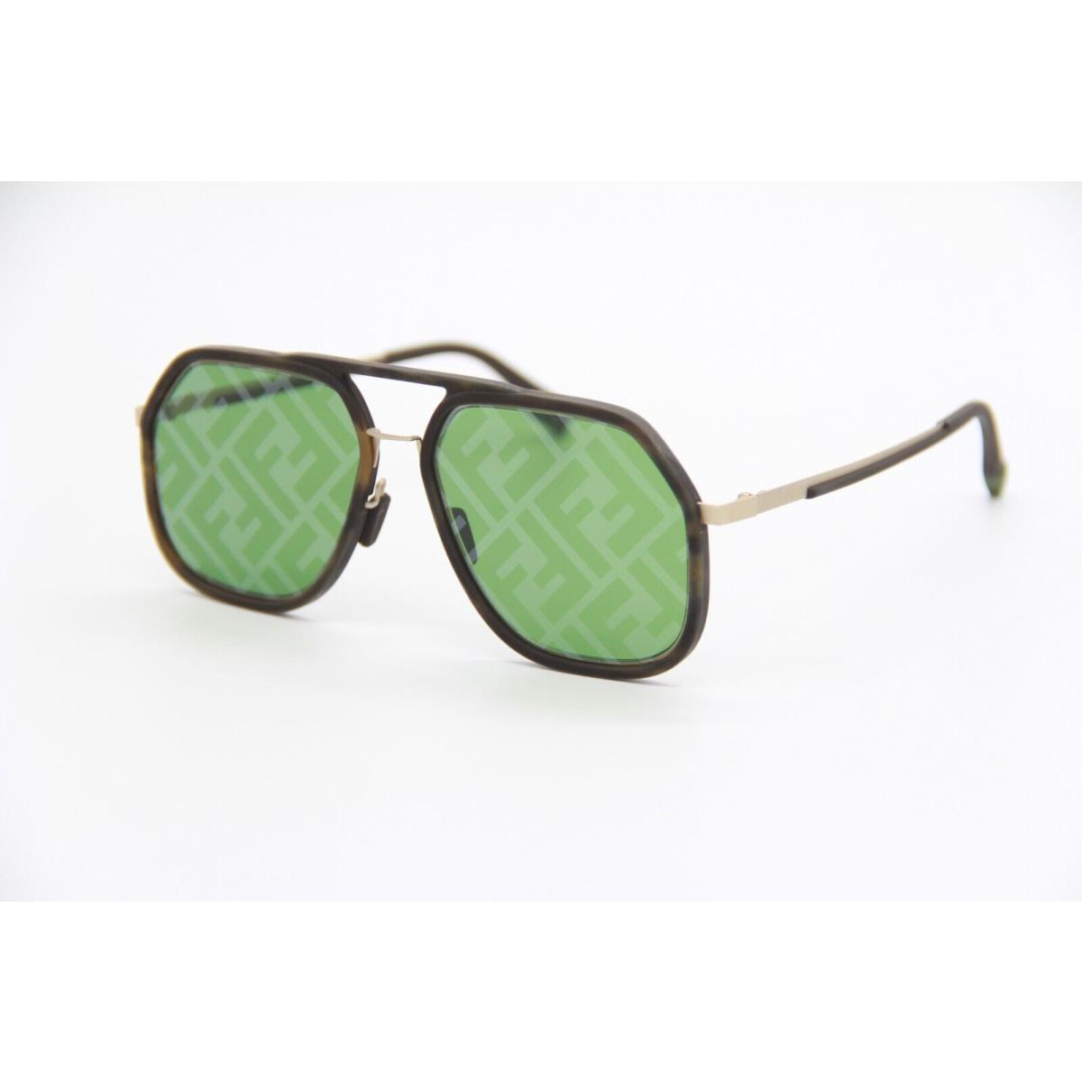 Fendi FE40041U 52Q Unisex Sunglasses Fendi FE 40041U Green Eyewear