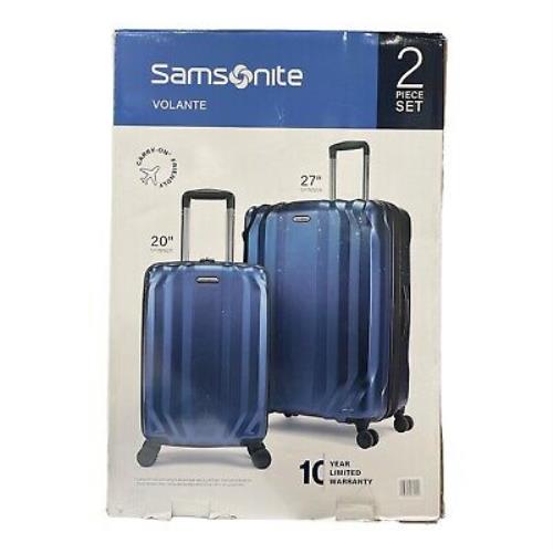 Samsonite Volante Hardside Spinner Luggage 2 Piece Set Lagoon Blue