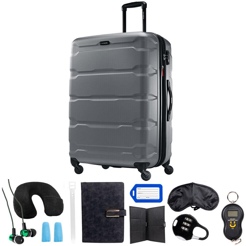 Samsonite Omni Hardside Luggage 28 Spinner Charcoal with 10pc Accessory Kit