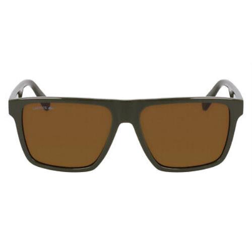 Lacoste L6027S Sunglasses Men Khaki 57mm