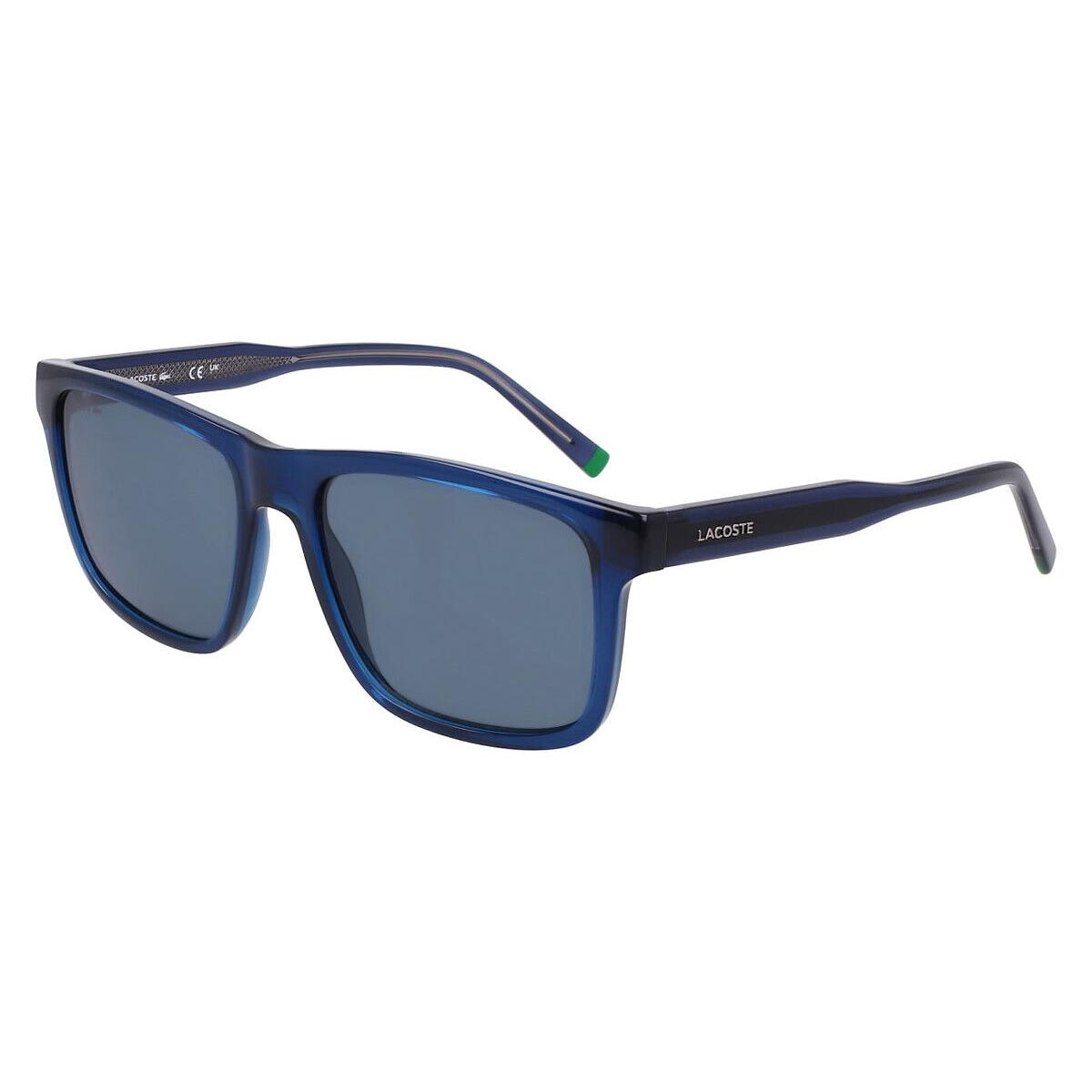 Lacoste L6025S Sunglasses Men Transparent Blue 56mm