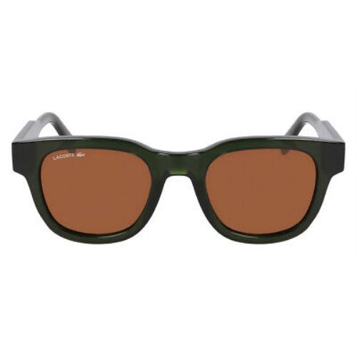 Lacoste L6023S Sunglasses Unisex Khaki 49mm