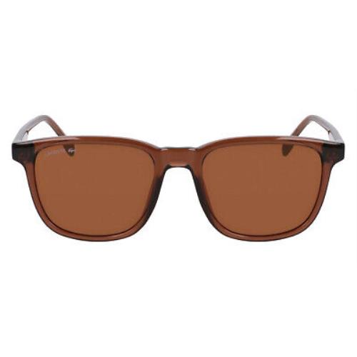 Lacoste L6029S Sunglasses Men Transparent Brown 53mm