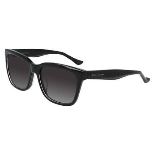 Donna Karan DO508S Sunglasses Women Black Rectangle 54mm
