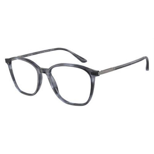 Giorgio Armani AR7236 Eyeglasses Men Striped Blue 51mm