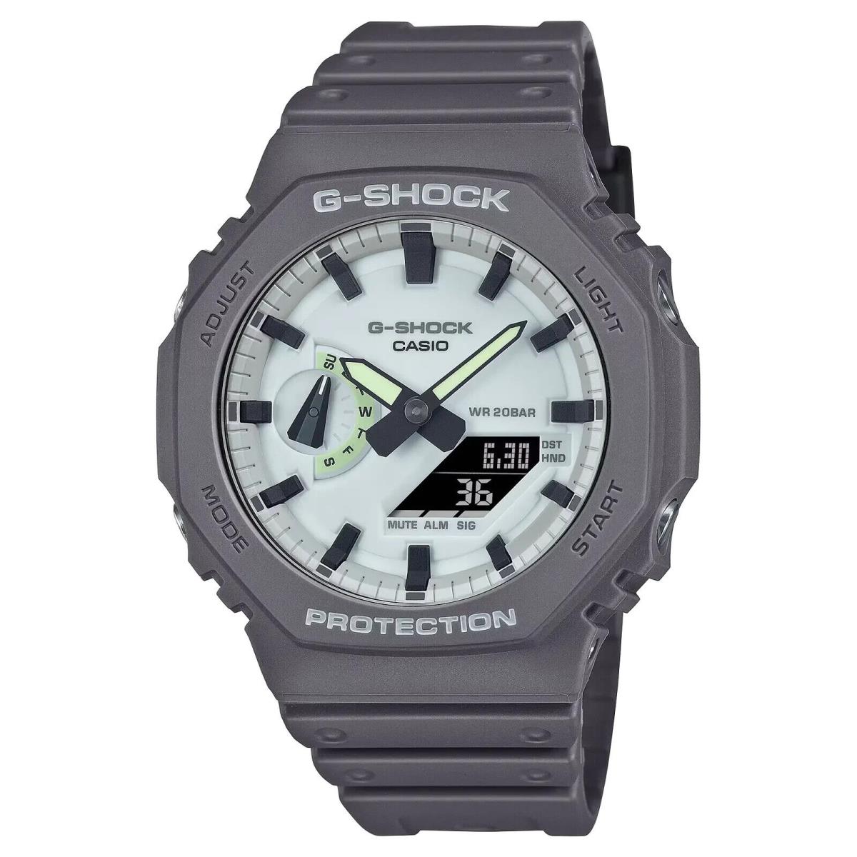 Casio G-shock GA2100HD-8A Luminecent Glow in The Dark Dial Gray Watch