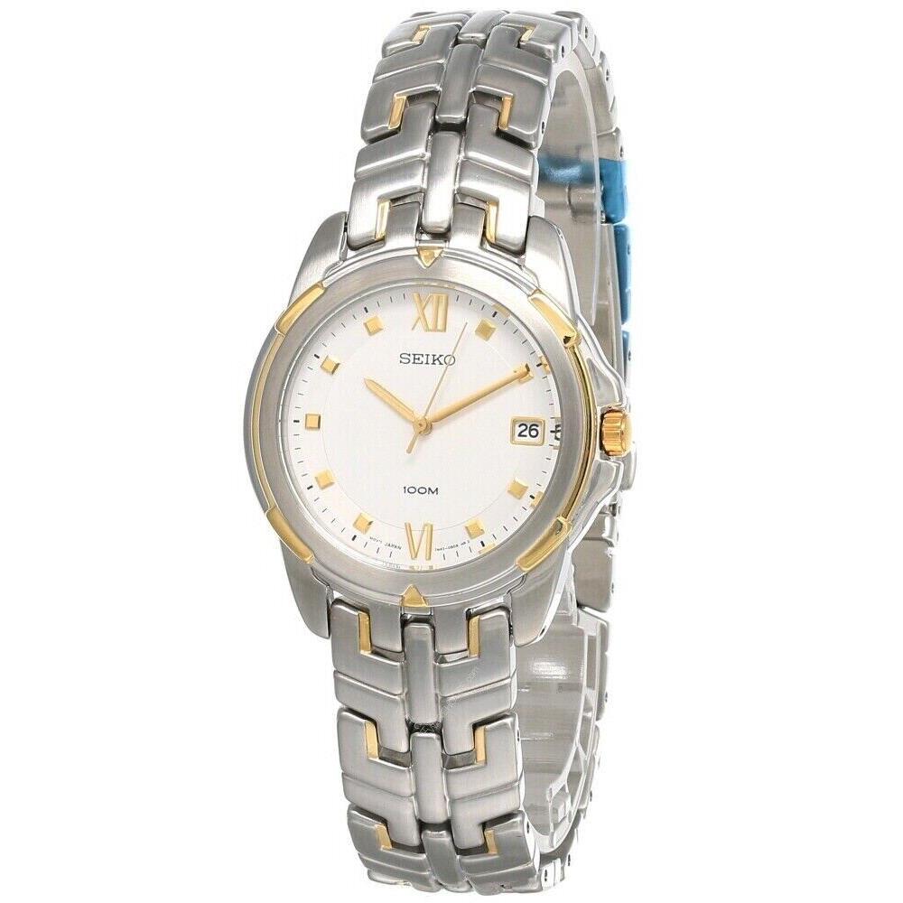 Seiko White Dial Two-tone S-steel Men`s Watch SGE778P1