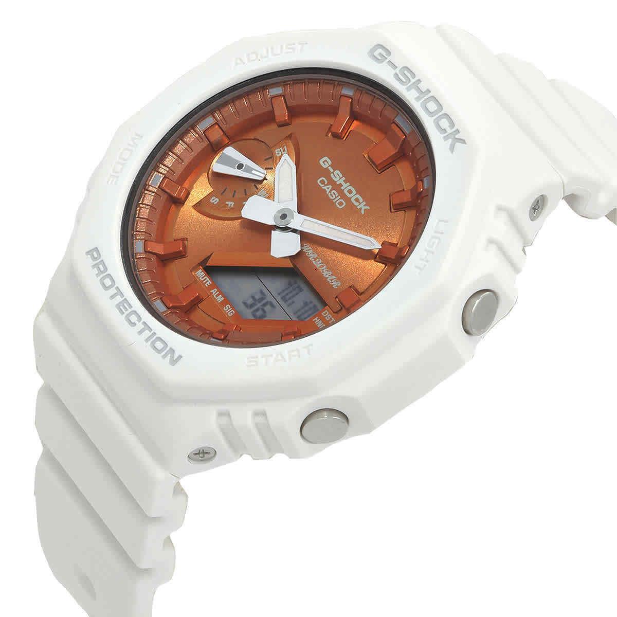 Casio G-shock Alarm World Time Quartz Analog-digital Orange Dial Watch