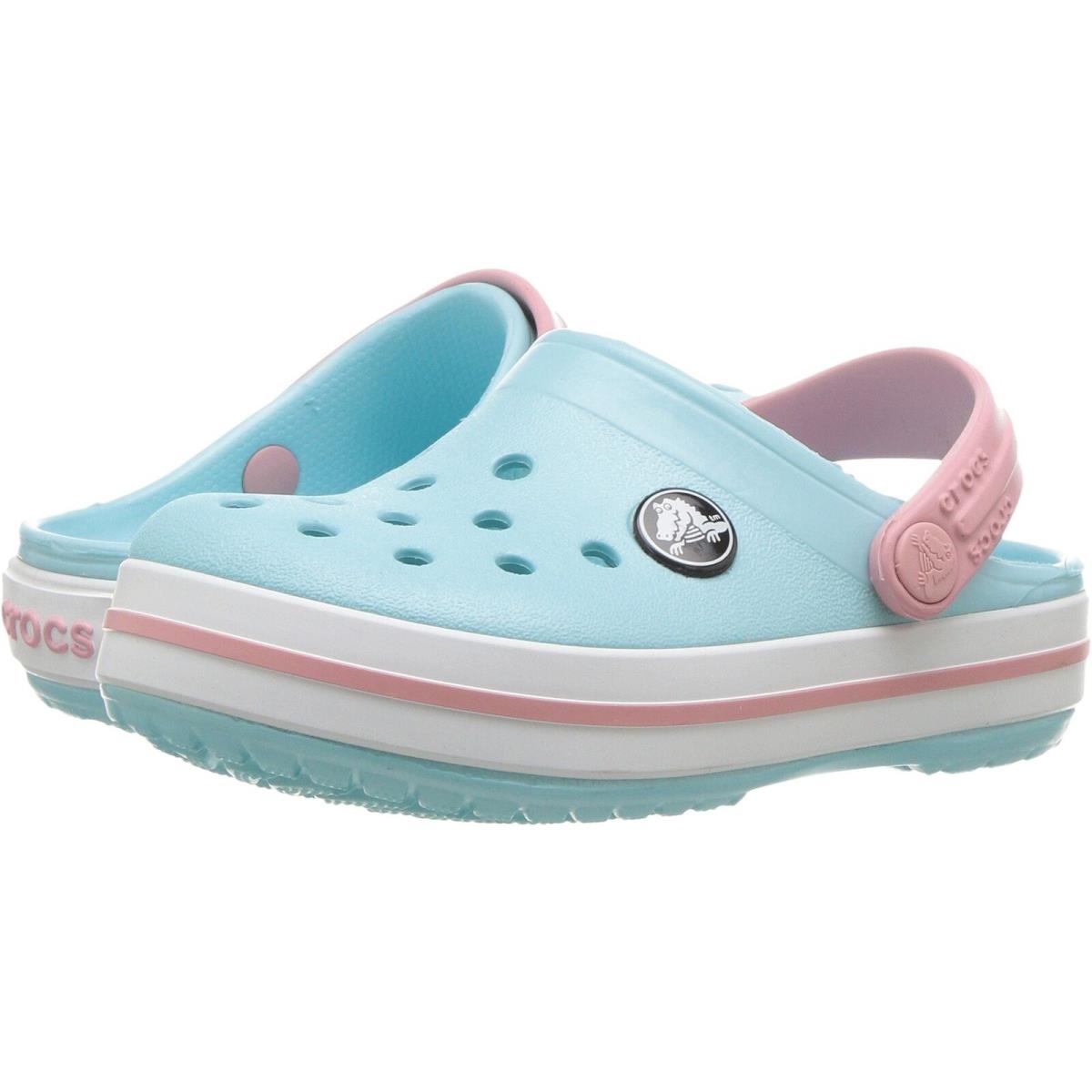 Crocs Kids` Crocband Clog Ice Blue/white 2 Little Kid