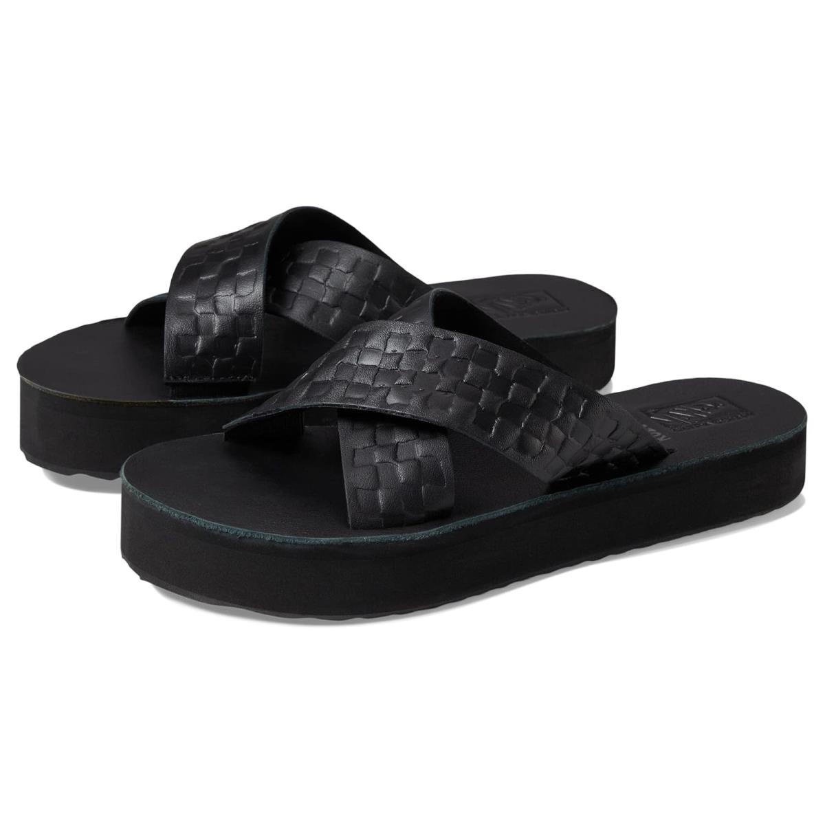 Woman`s Sandals Vans Cross Strap Mega Platform - Karina Rozunko Black