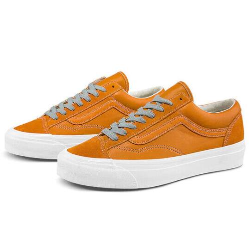 Vans Vault OG Style 36 LX `desert Sun` Orange Leather White VN0A4BVE93M Skate - Orange
