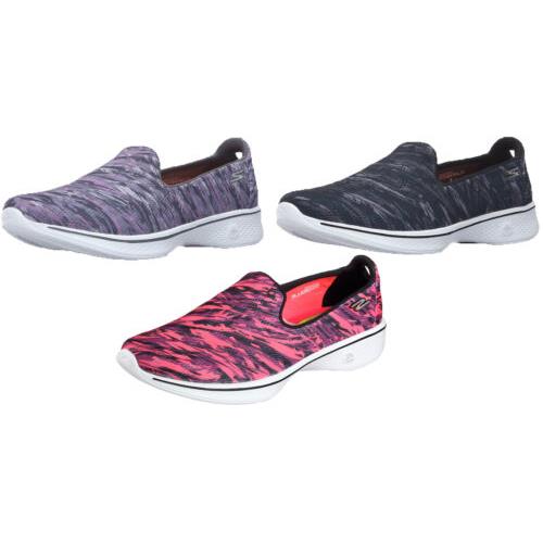Skechers Women`s Go Walk 4 Electrify Slip On Walking Sneakers Color Options