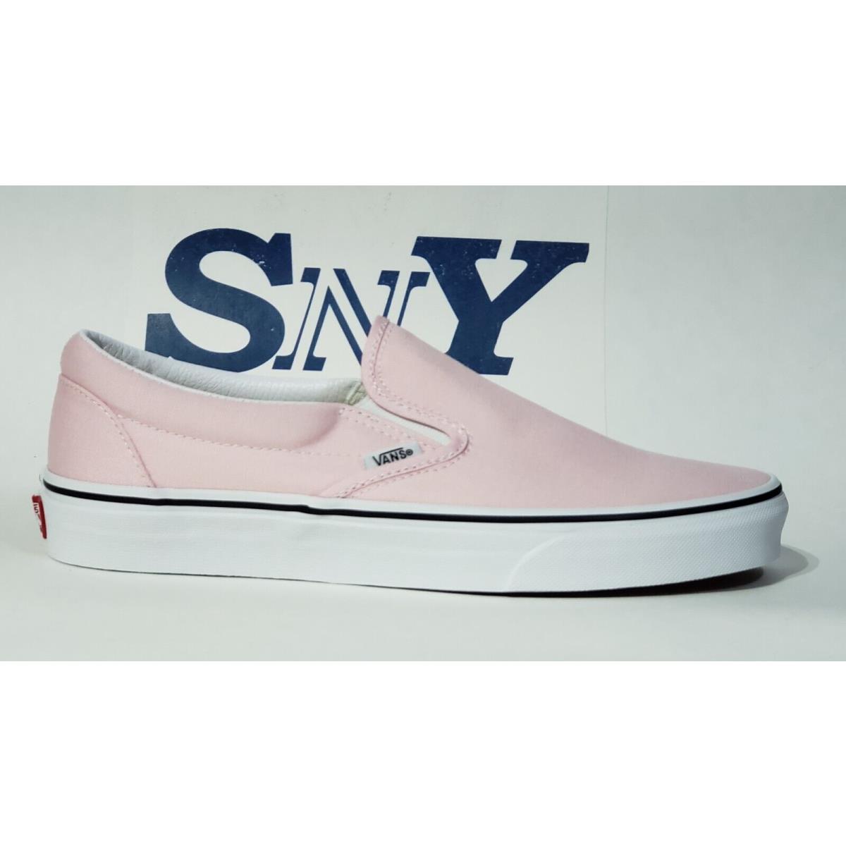 Vans Classic Slip-on Sneakers Rubber Outsole Canvas Upper Women`s Size 10 Blush